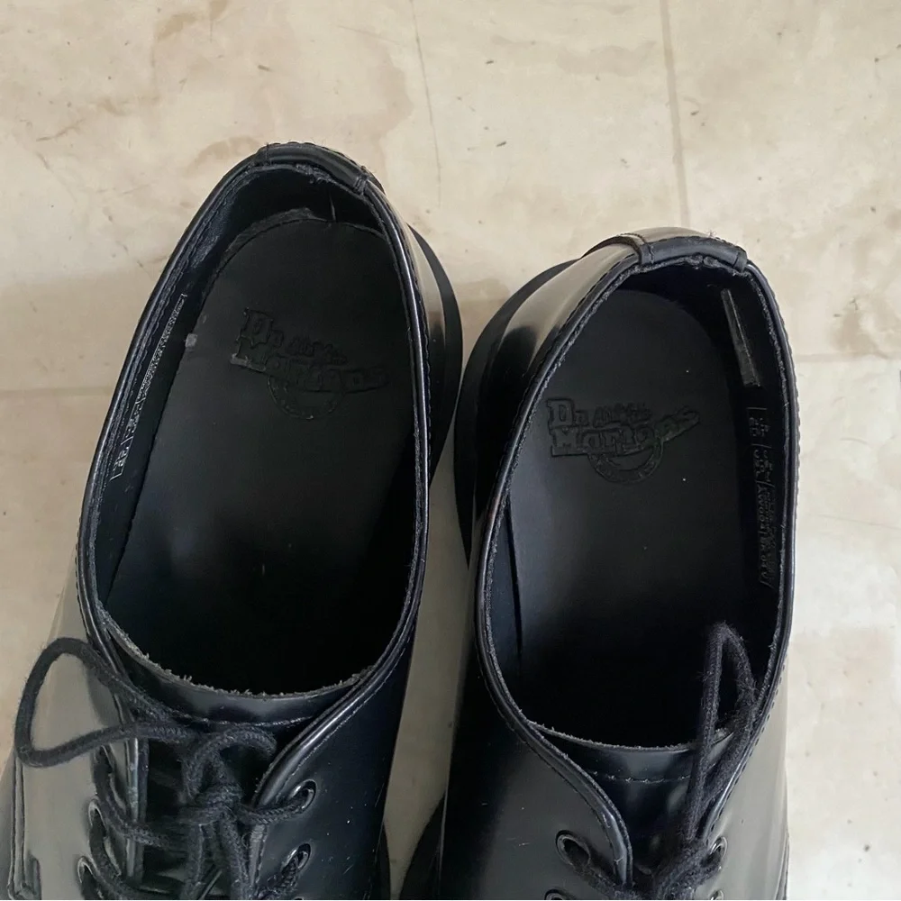 $160 Dr. Martens 1461 Mono Black Smooth Leather Lace-up Men's Oxford Derby Sz 9
